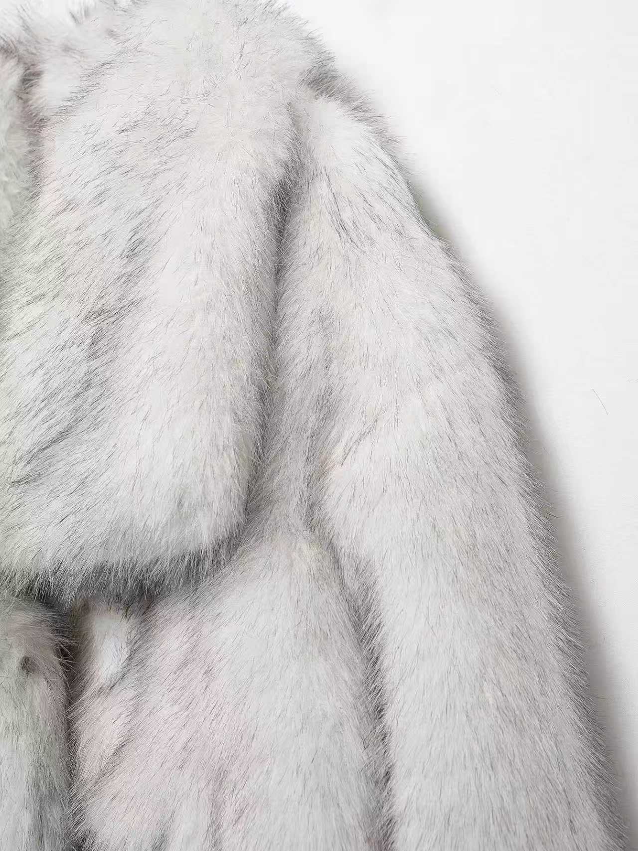 modesty gradient fur coat