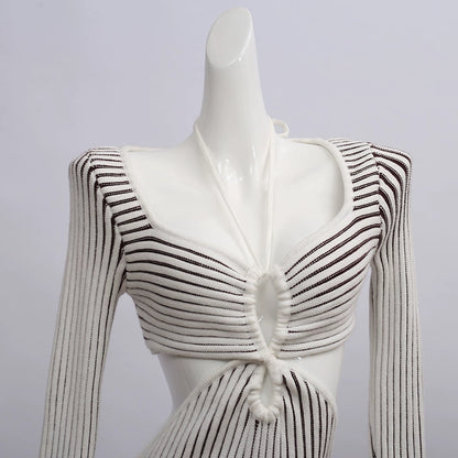 open back knitted dress