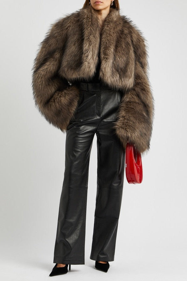 Faux Fur Jacket Cropped