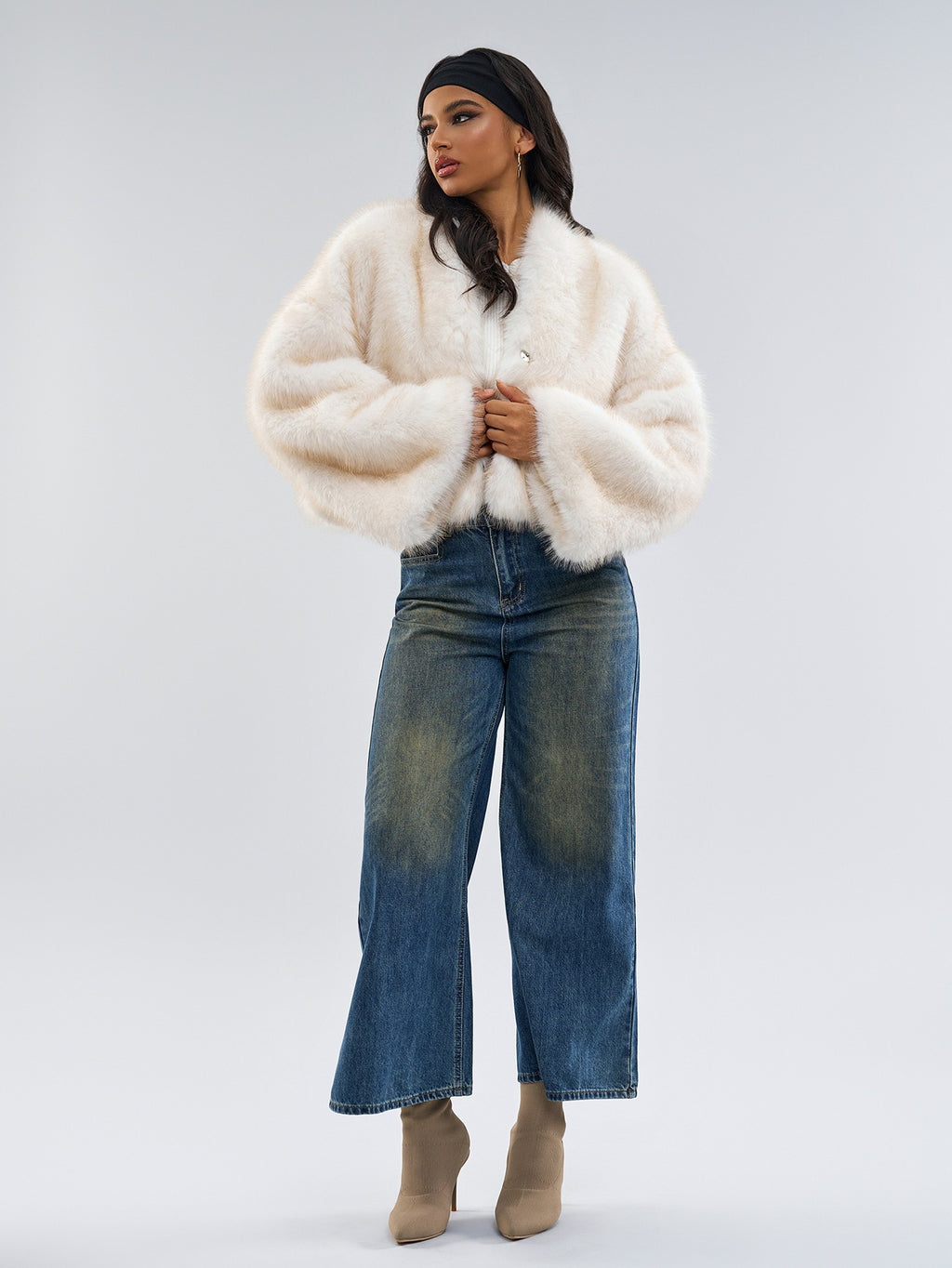 Faux Fur Jacket Cropped