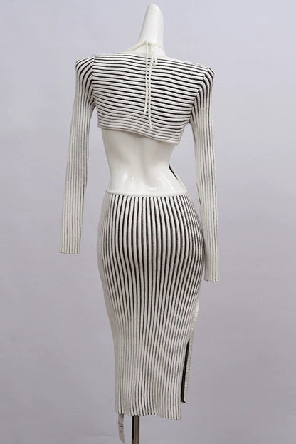 open back knitted dress