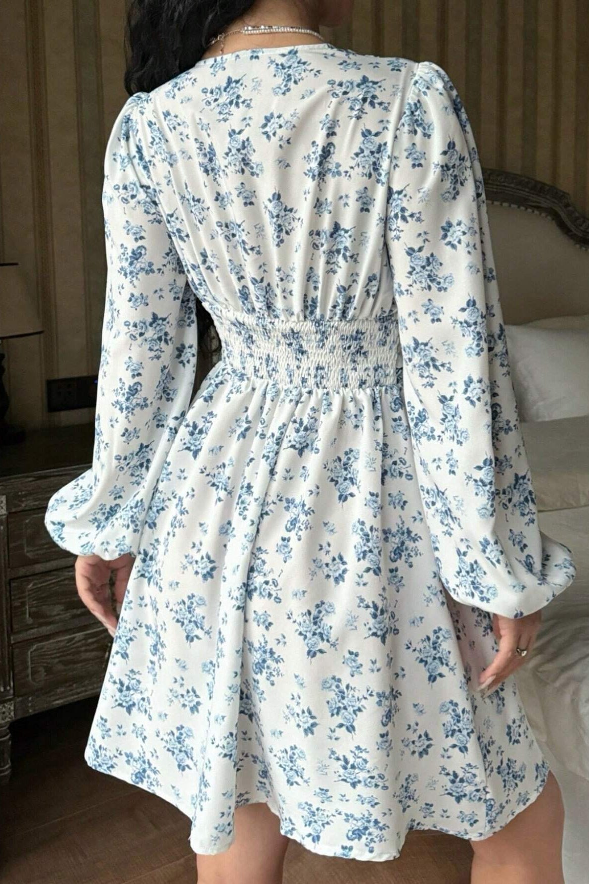 chaya white long sleeve min dress