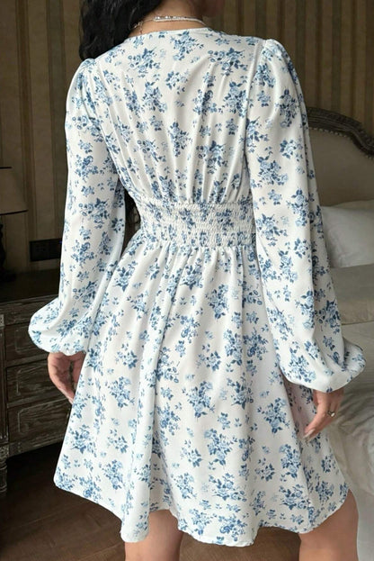 chaya white long sleeve min dress