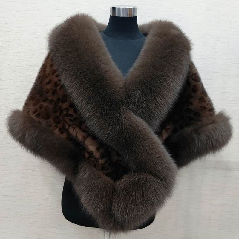 shawl jacket fox fur collar