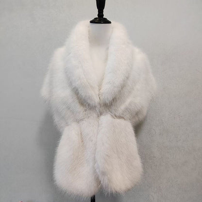 warm fur collar scarves bridal cheongsam with cloaks and plush shawls