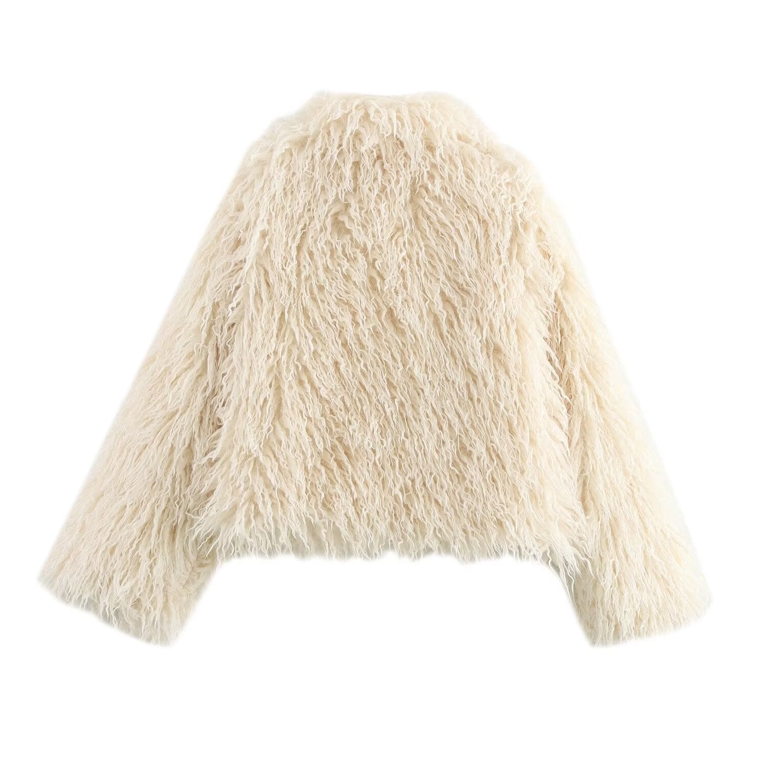 michaelia fur lapel jacket in white