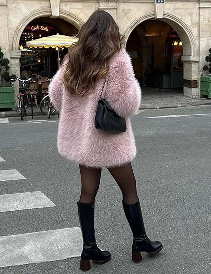 Lily Faux Fur Fur Jacket Mid-length Warm Coat