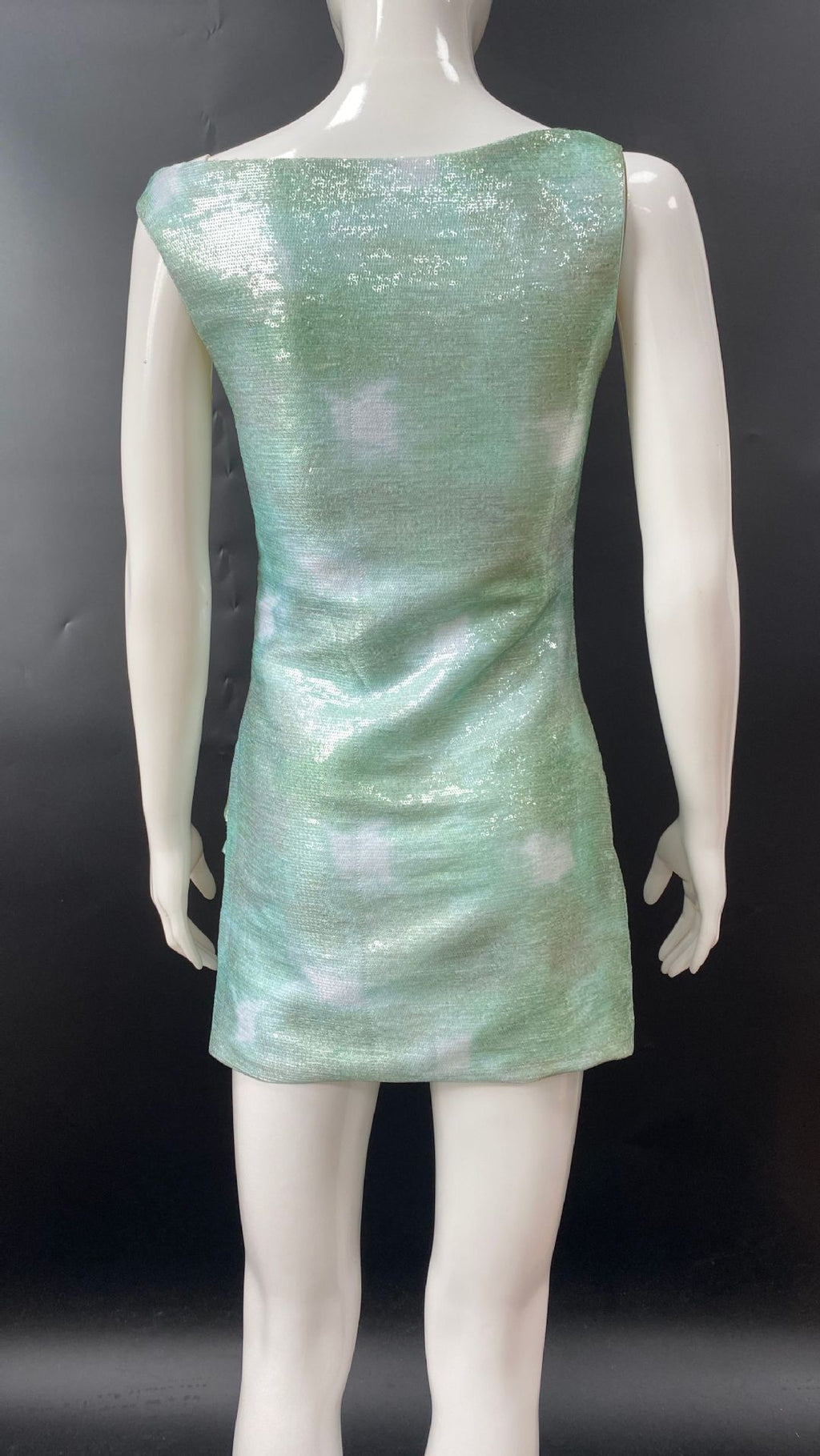 Off-shoulder sequined suspender bodycon mini dress