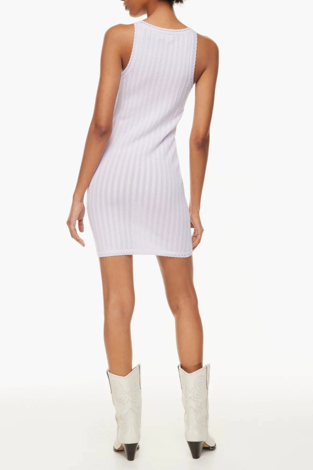 white rose knot vintage square neck knit dress