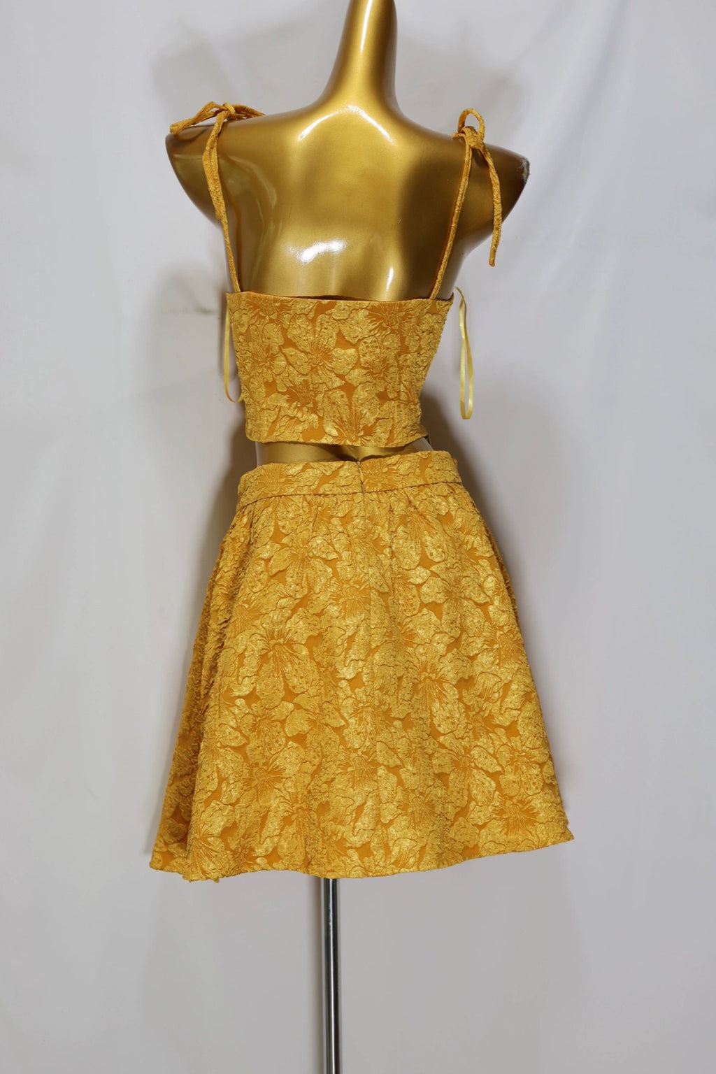 jacquard suspender skirt set