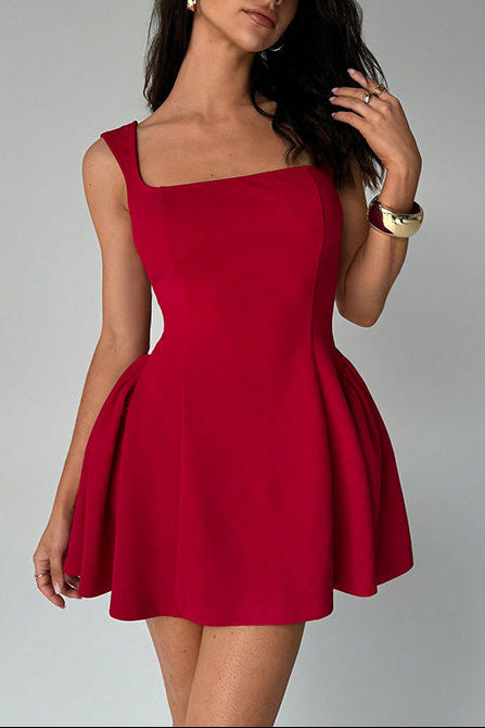 bernice red Mini slip dress