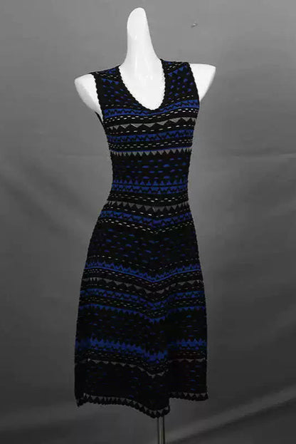 hollow sleeveless knitted dress