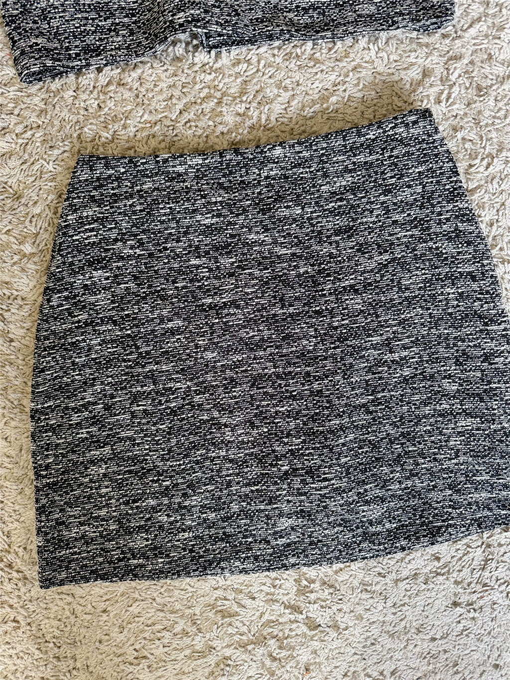 mixed silver thread fine glitter gold button vest hip-hugging skirt