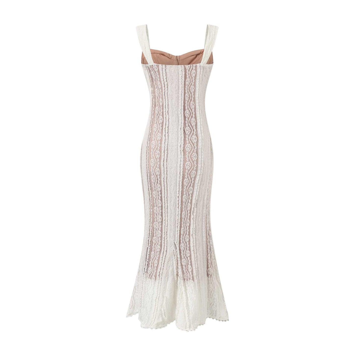beverly Spaghetti strap lace off-shoulder dress