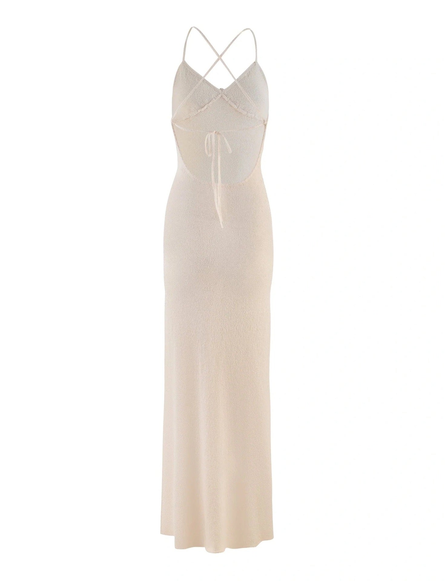 bertha white Spaghetti strap bodycon maxi dress