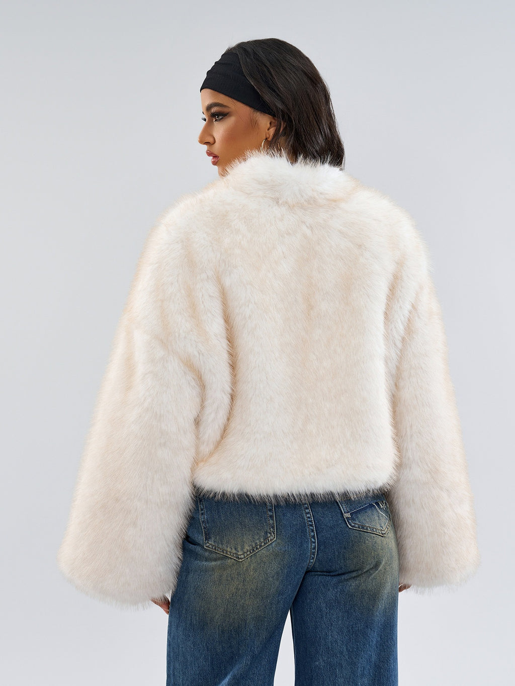 Faux Fur Jacket Cropped