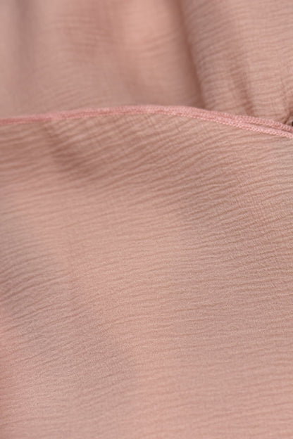 Pink Chiffon Mini Dress - Layered Ruffle Trim Shirt Dress