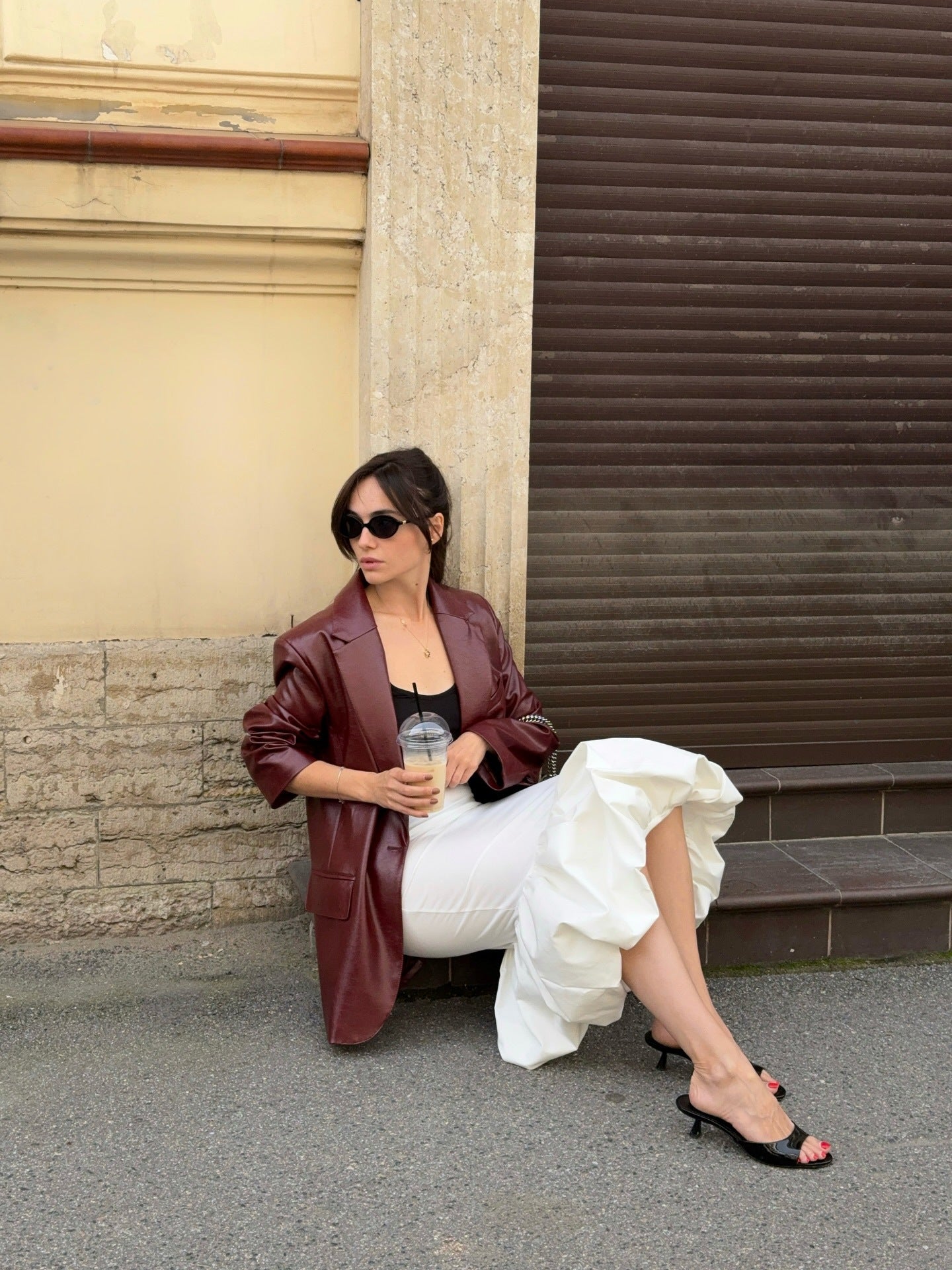 mermaid splicing slim high-waisted skirt