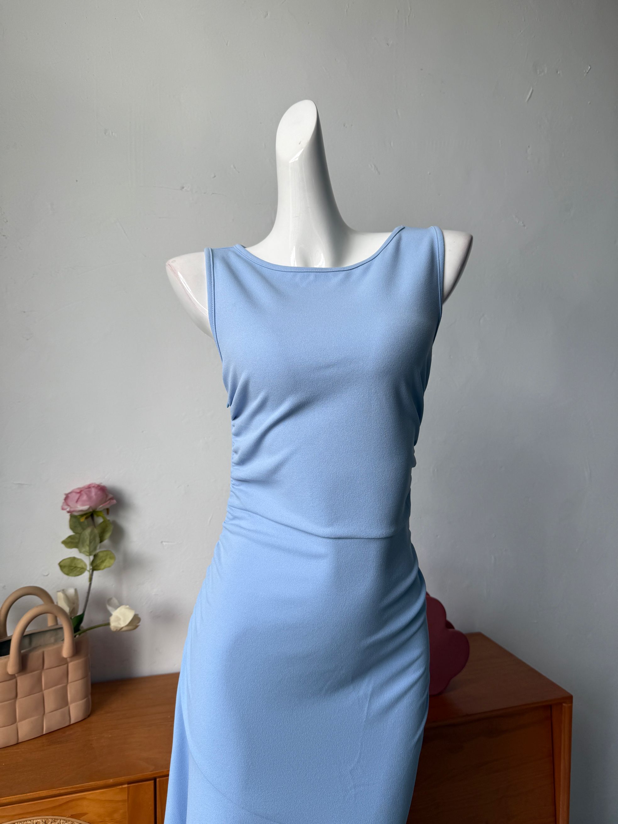 blue  camisole dress