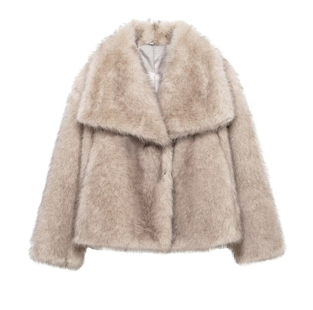 mag lambswool thick fur coat