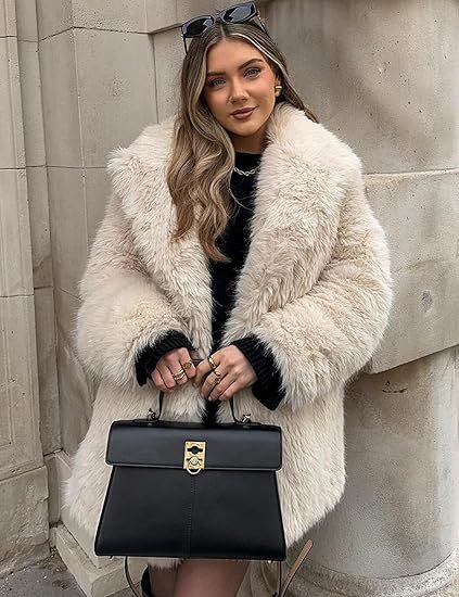 Lily Faux Fur Fur Jacket Mid-length Warm Coat