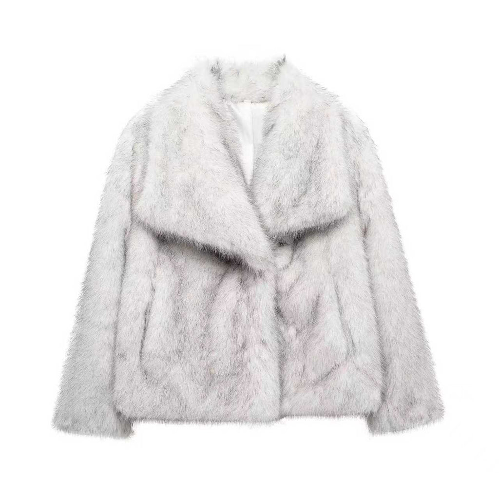 modesty gradient fur coat