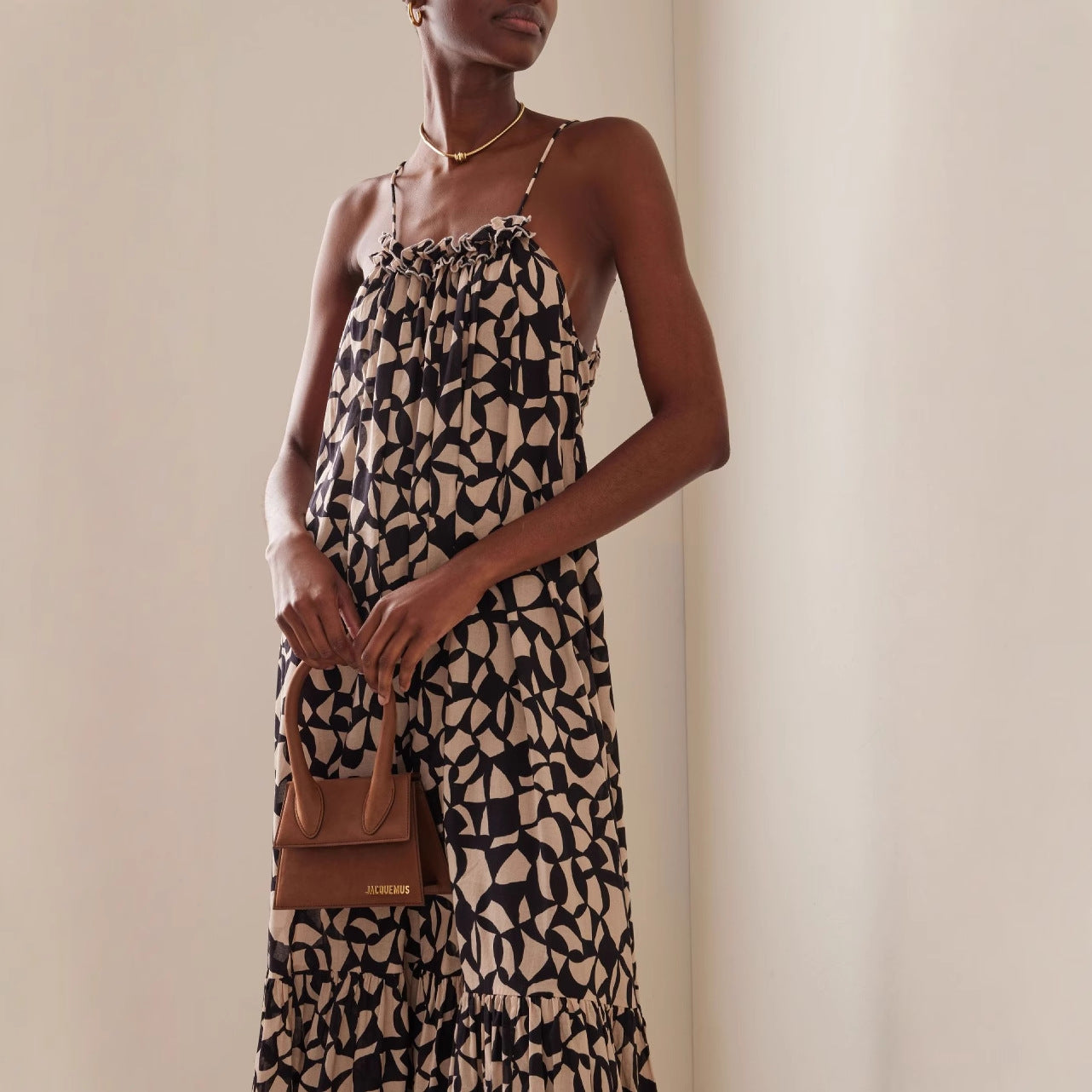 floral Printed backless slip maxi dress