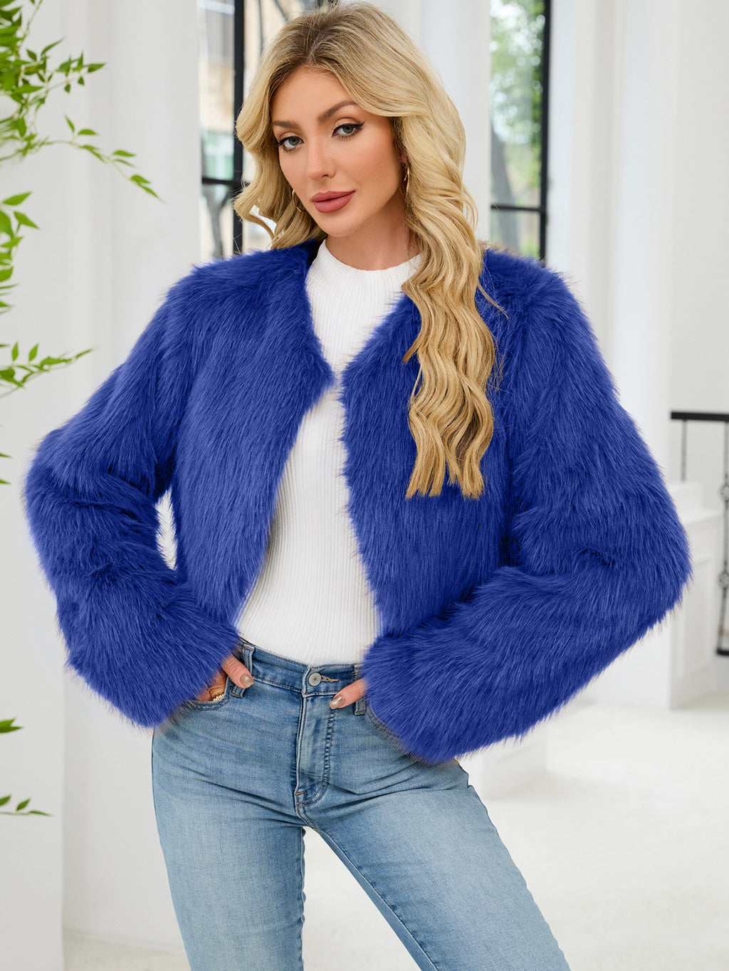 victoria Imitation Fur Top Short Jacket