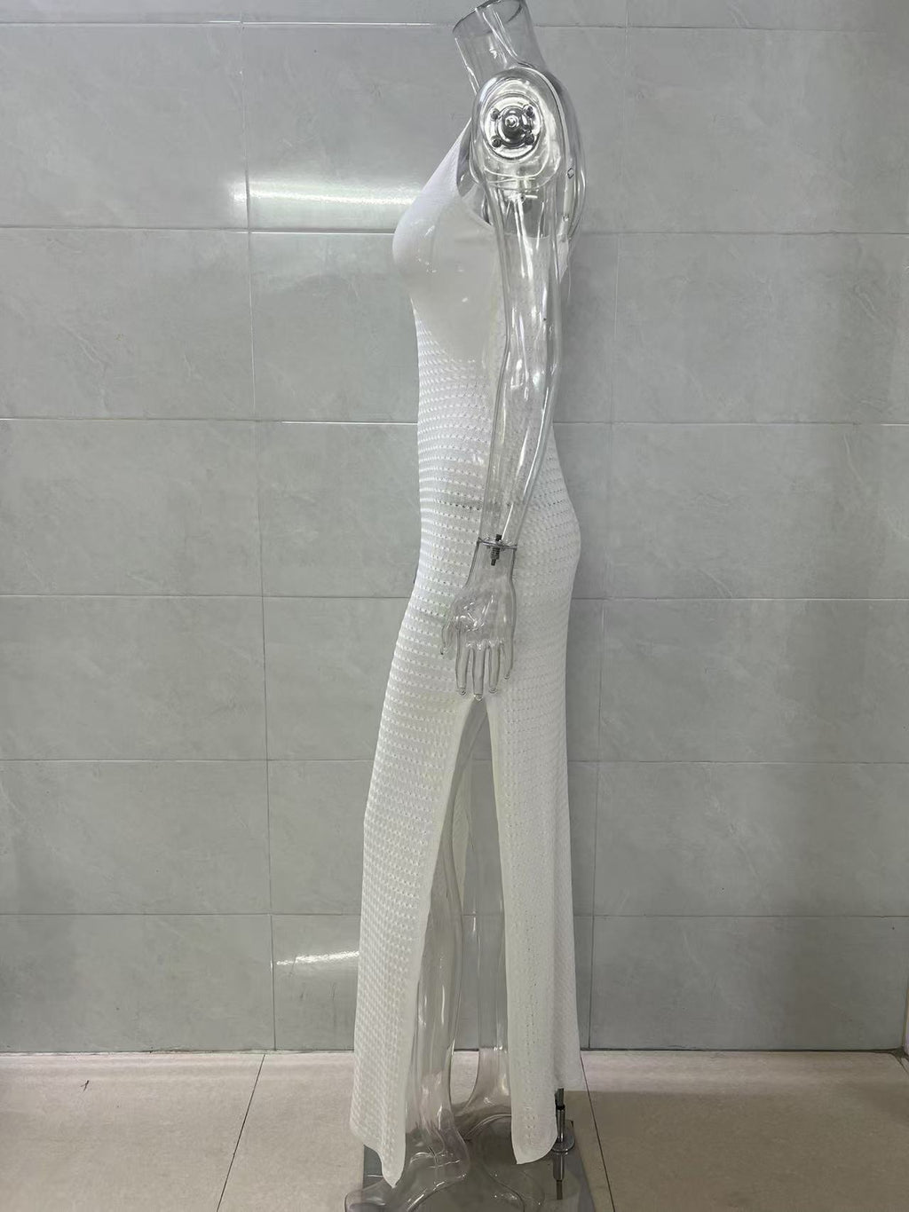 white suspender bikini swimsuit