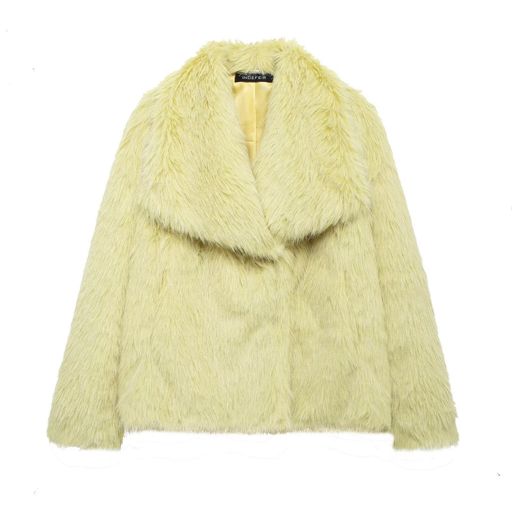mag lambswool thick fur coat
