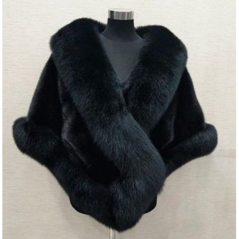 shawl jacket fox fur collar