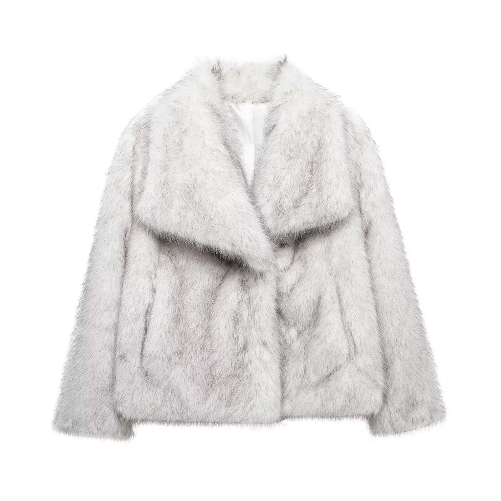 mag lambswool thick fur coat