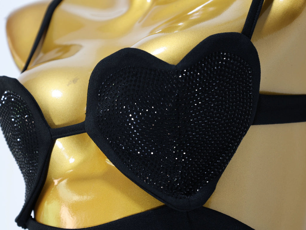 black diamond slip mini dress