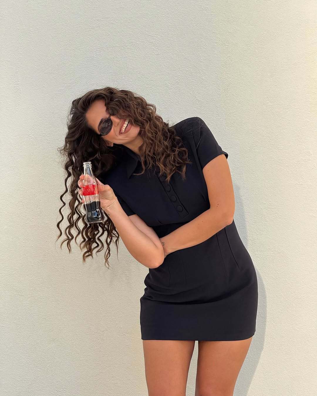 black waist and hip slim lapel mini dress