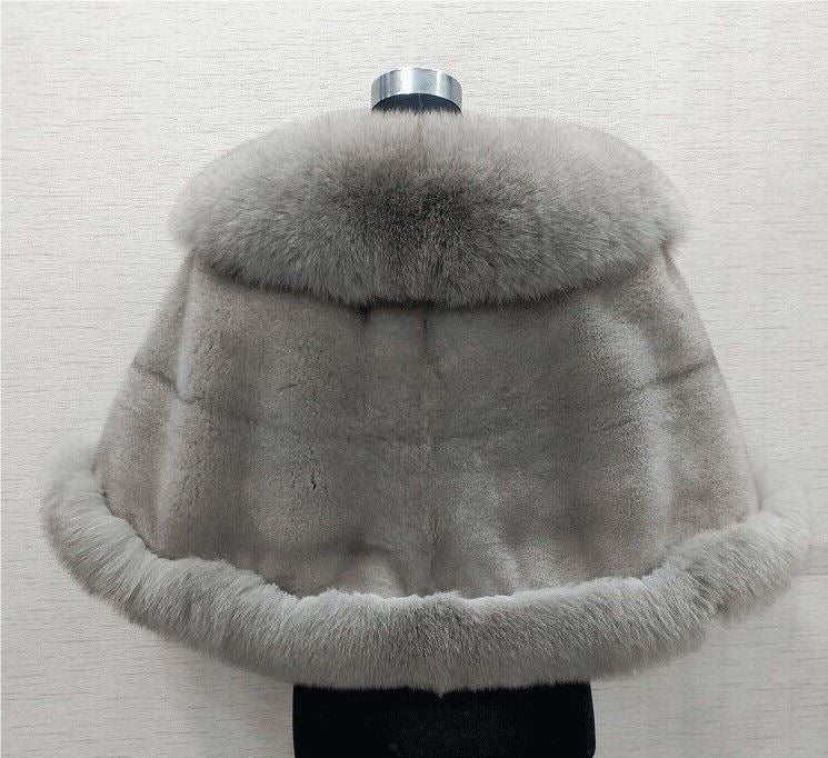 shawl jacket fox fur collar