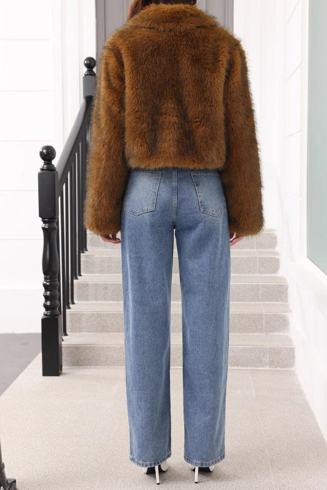 samantha imitation fur jacket