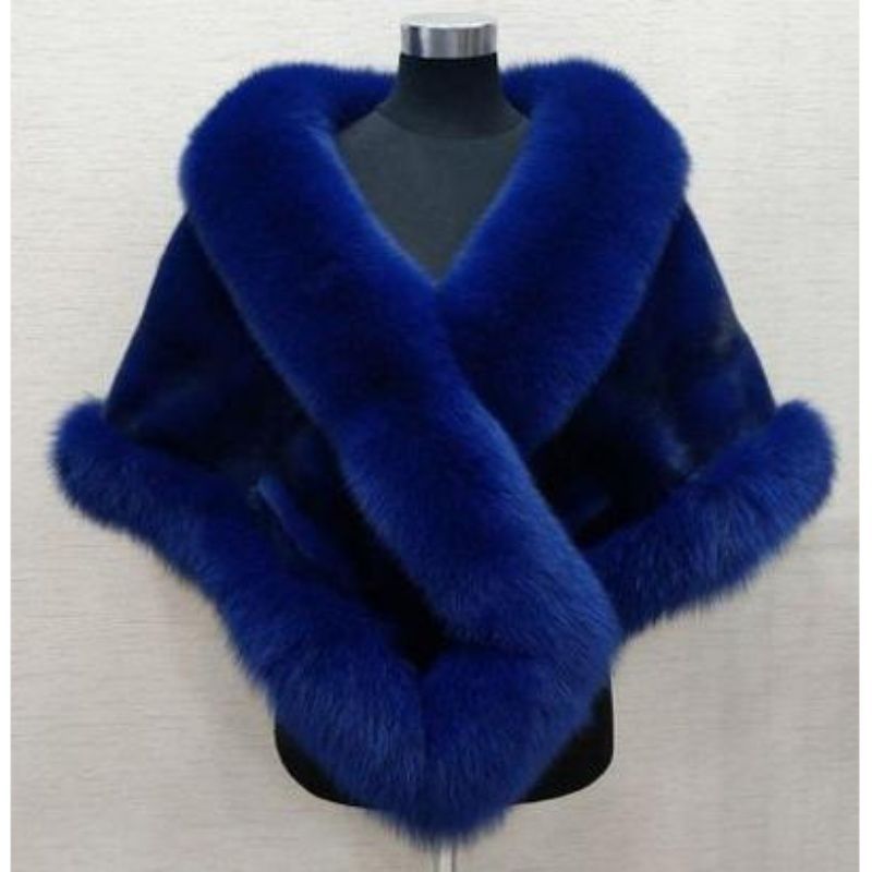shawl jacket fox fur collar