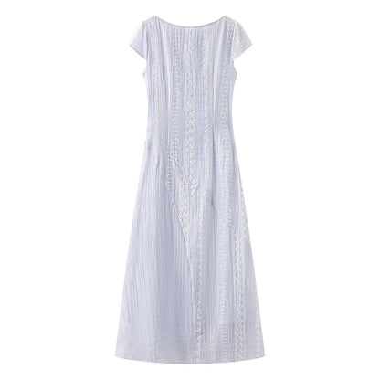 Lily Lyocell fiber embroidery midi dress