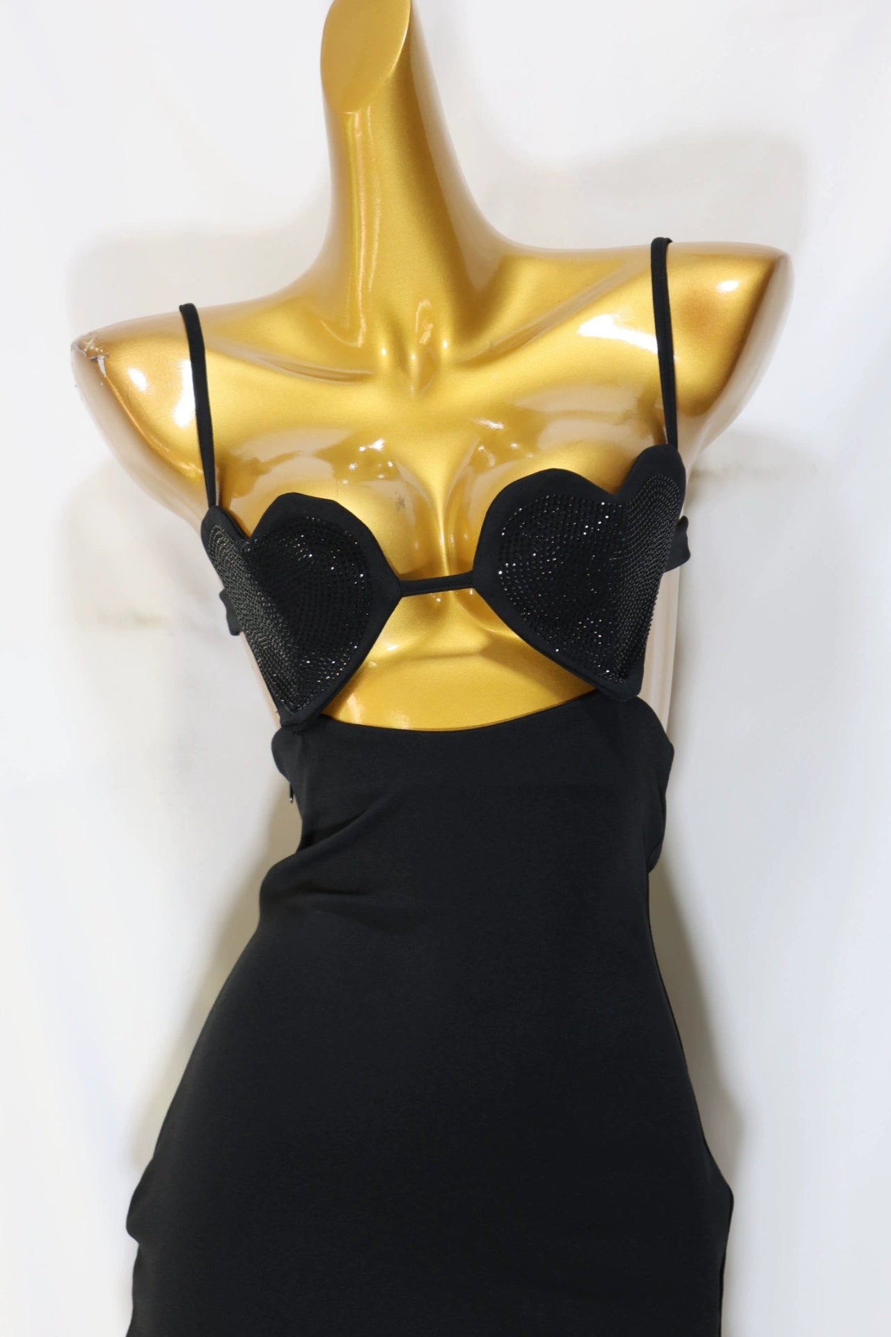 black diamond slip mini dress