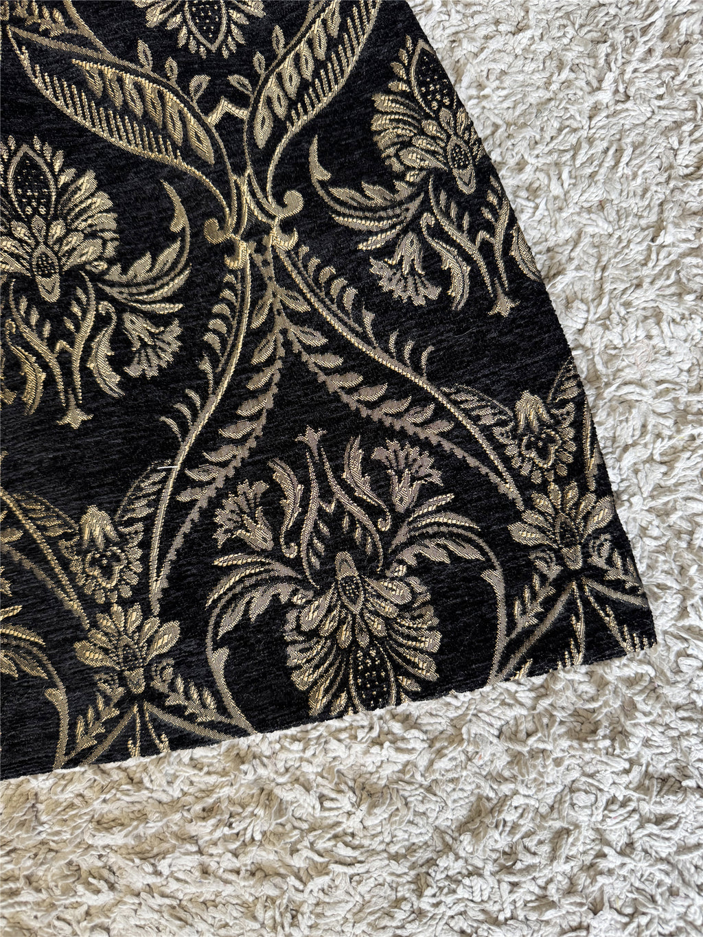 gold thread embroidery thick bandeau mini dress