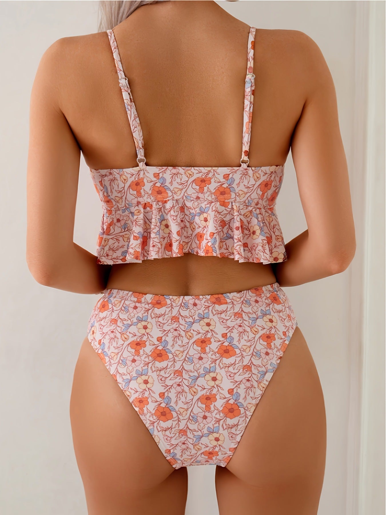 vicky floral print bikini two-piece set