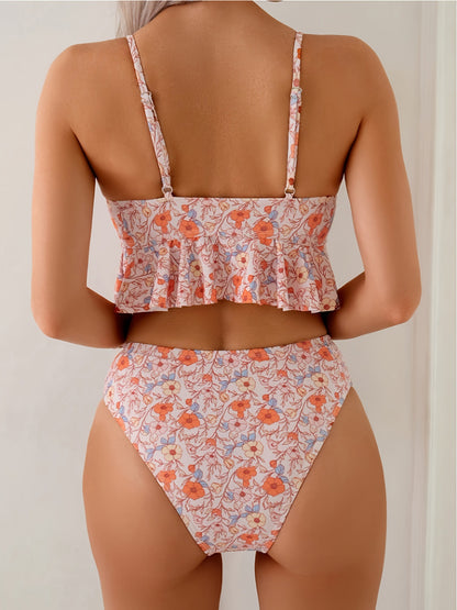 vicky floral print bikini two-piece set
