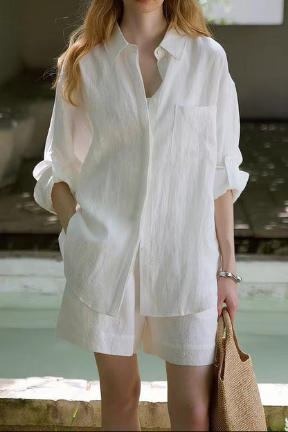 Summer/Lazy Style Linen Oversized Shirt