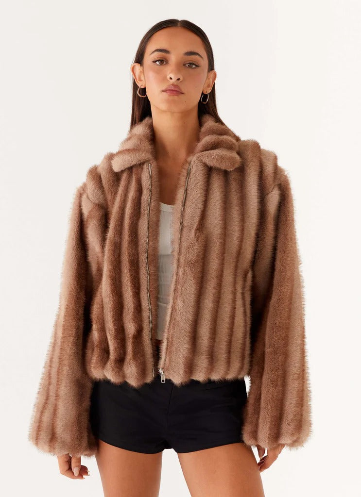phyllis Short fur coat