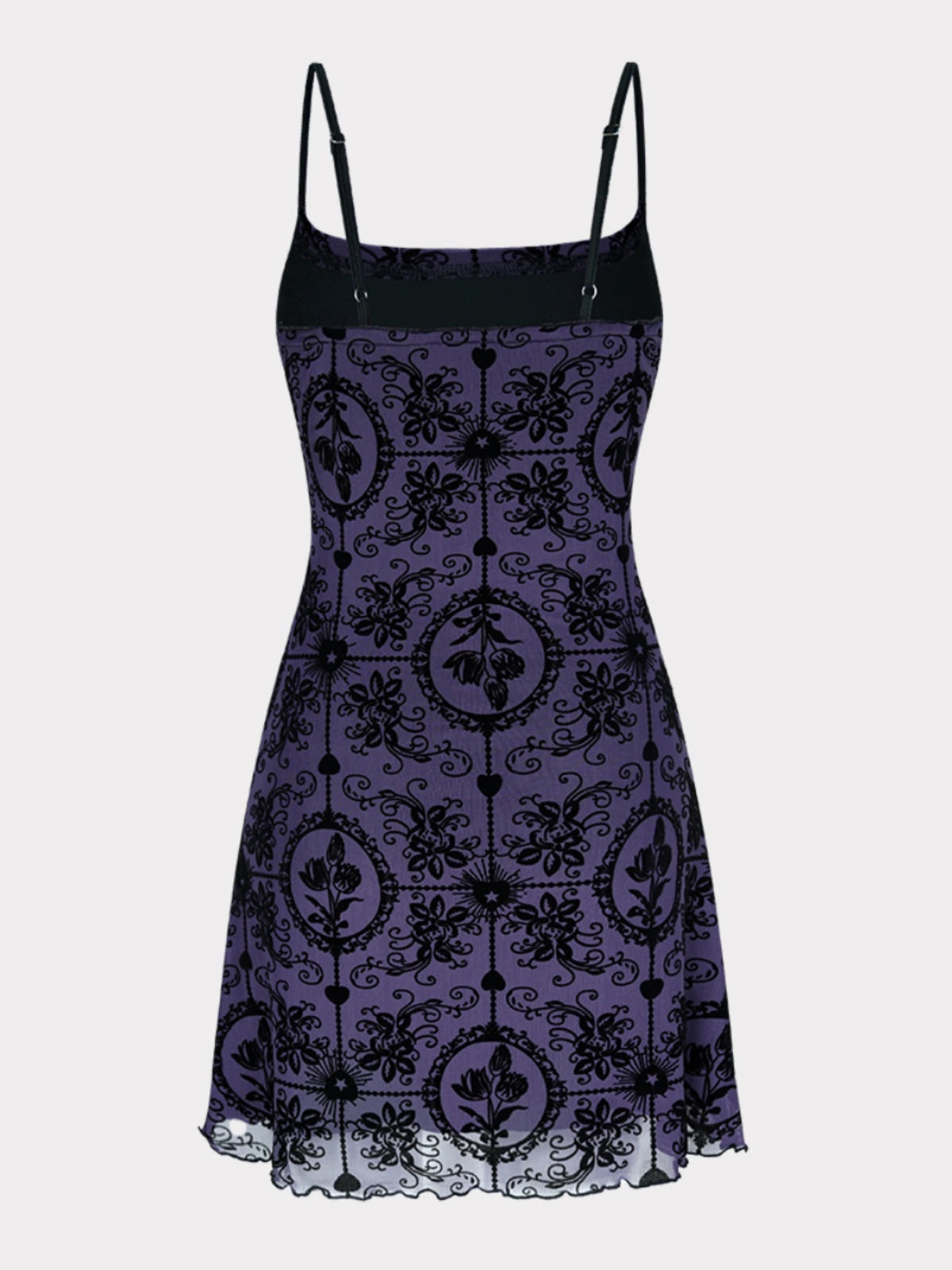 one-collar suspender stretch mesh dress