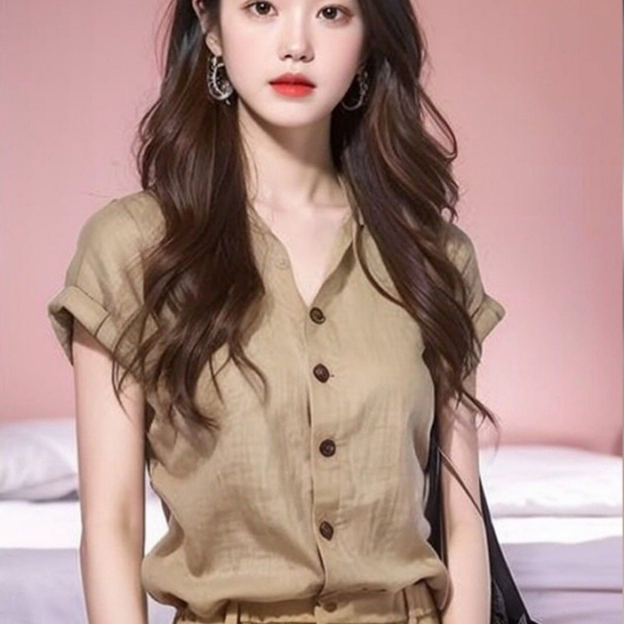 Lightweight linen shirt with a stylish design for summer