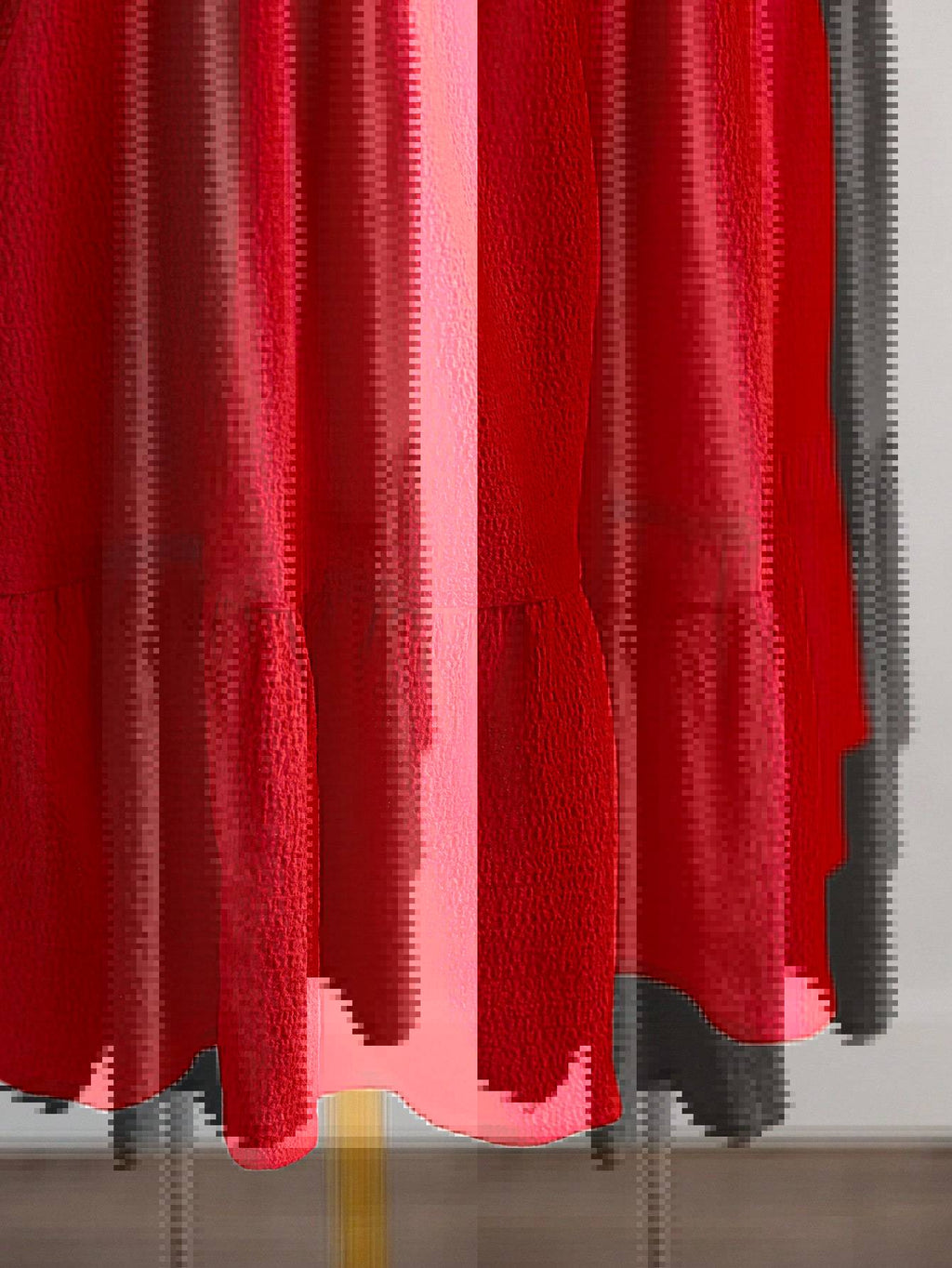 mona Red halter-neck backless mini dress