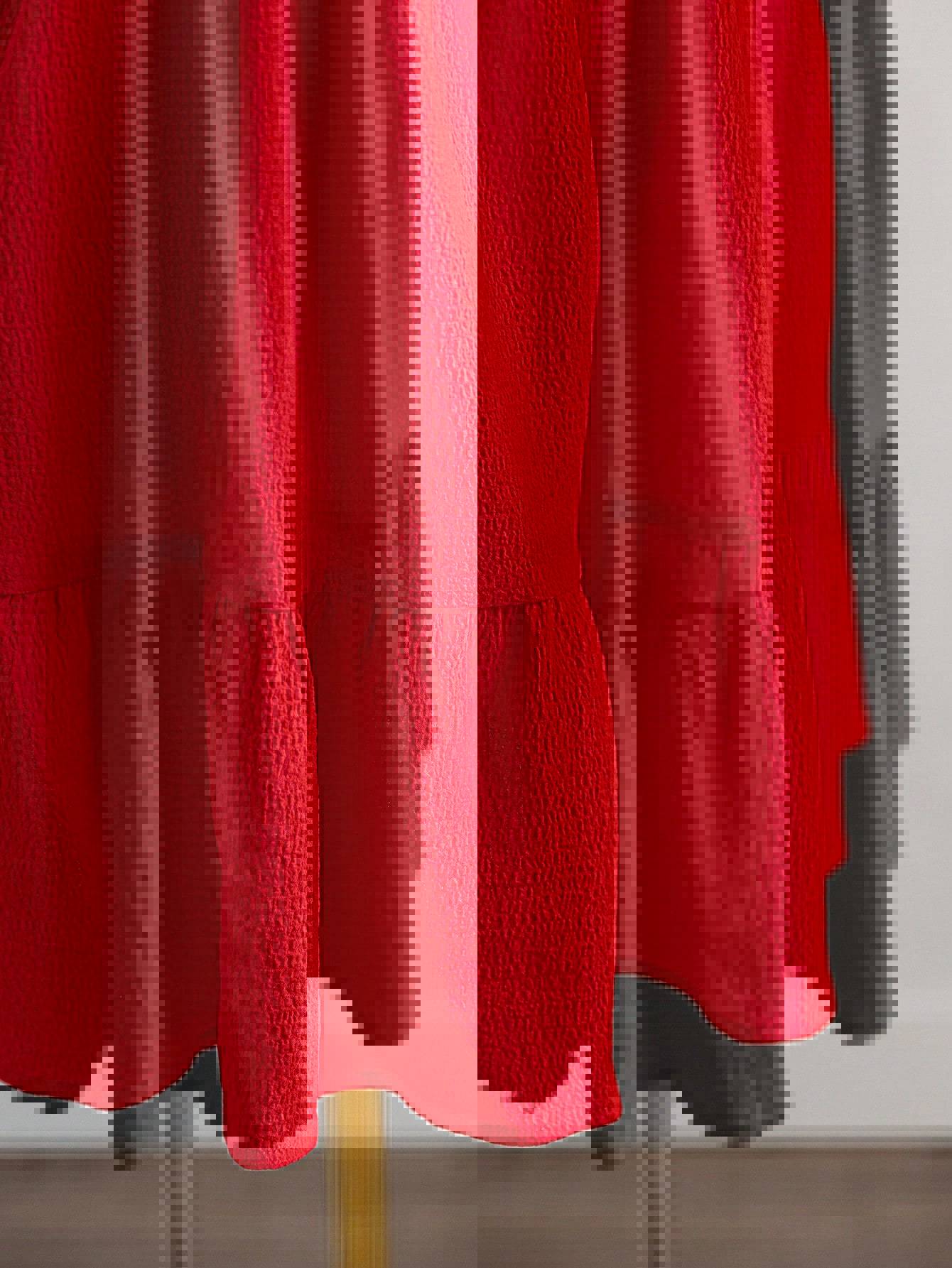 mona Red halter-neck backless mini dress