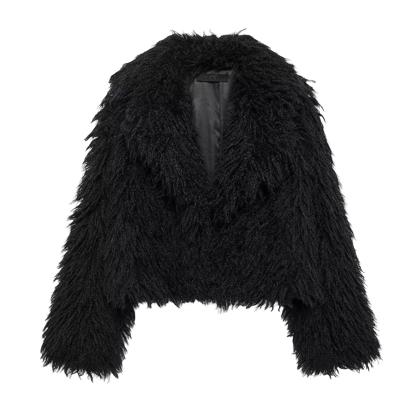 faux fur cropped jacket