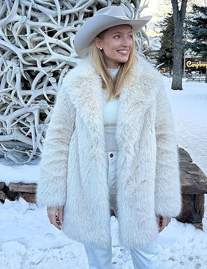 Lily Faux Fur Fur Jacket Mid-length Warm Coat